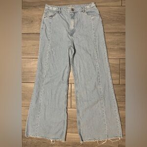 Seven Seven Women’s Large Ligth Blue High Rise Wide Leg Jeans Pants